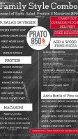 Prato 850 menu