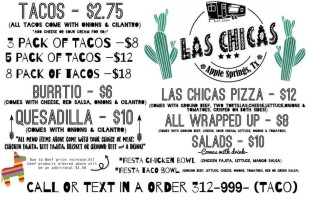 Las Chicas Taqueria menu