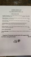 Chubby's menu