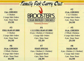 Broosters Char-broiled menu