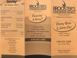 Broosters Char-broiled menu