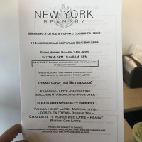 New York Beanery menu