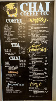 Chai Coffee menu