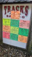 Tracks Bbq menu