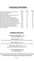 Beanz Co. menu