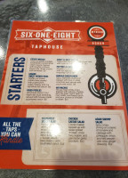 618 Tap House menu