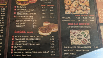 Posh Bagel menu