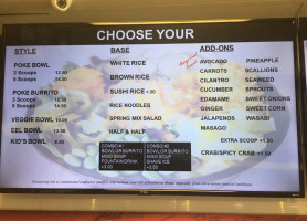 Asada Mexican menu