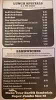 Dustin's B Q menu