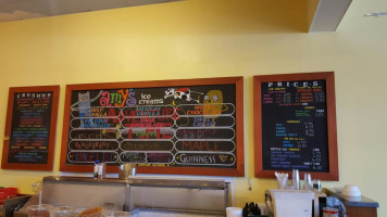 Amy's Ice Creams menu