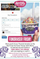 Amy's Ice Creams menu