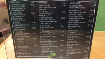 Main Madison Market Cafe menu