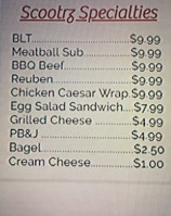 Scootrz Deli Bbq menu