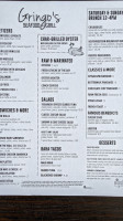 Gringo’s Oyster menu