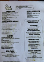 Gringo’s Oyster menu