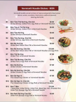 Asian Bistro menu