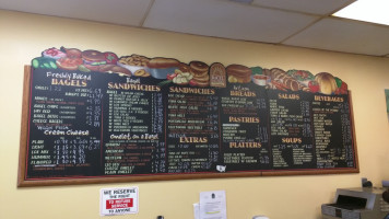 The Bagel Factory menu