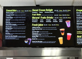 Frutimania menu