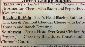 Ami's Crispy Bagels, LLC menu