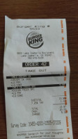 Burger King menu