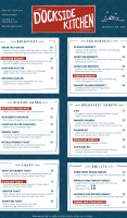 The Dockside Kitchen menu