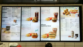 Mcdonald's menu