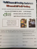 Grand View Golf Club menu