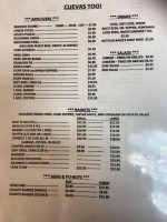 Donut King menu