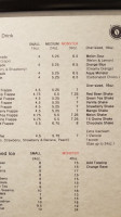 Coffee Monster menu