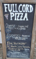 Full Cord Pizza menu