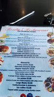 Rosita Mexican And Salvadorean menu