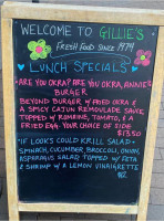 Gillie's menu