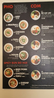 Dua Vietnamese Noodle Soup menu