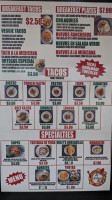 A Ortegas A Mexican Food menu