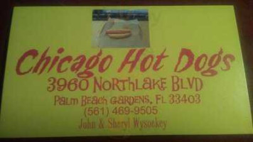 Chicago Hot Dogs menu