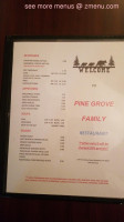 Pine Grove menu