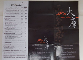 Jp's Asian Bistro menu