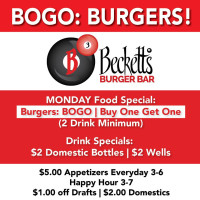 Beckett's Burger Rel Room logo