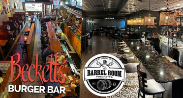 Beckett's Burger Rel Room inside