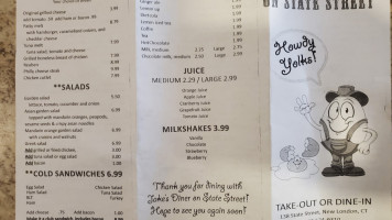 State Street Diner menu