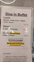 Magnolia Buffet menu