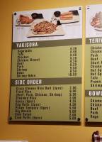 Kc Teriyaki menu