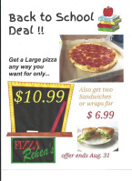 Pizza Rehea's menu