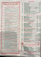 China Garden menu