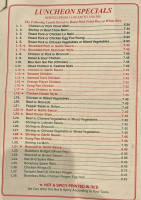 China Garden menu