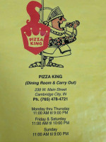 Mr Pizza King menu