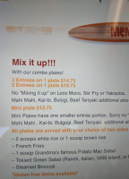 Popeyes Louisiana Kitchen menu