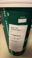 Starbucks menu