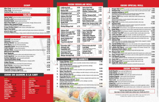 Sushi Express menu