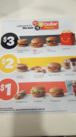 Mcdonald's menu